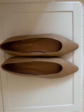Marc Fisher Nude Pointed-Toe Ballet Flats